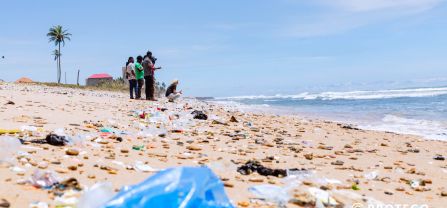 Turtle nesting beach in the Ningo-Prampram