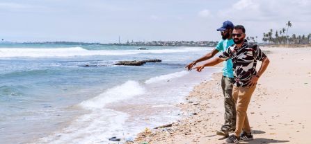 Turtle nesting beach in the Ningo-Prampram