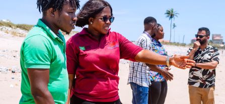 Turtle nesting beach in the Ningo-Prampram