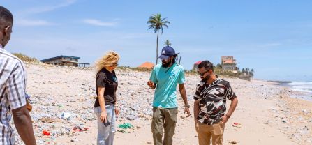 Turtle nesting beach in the Ningo-Prampram