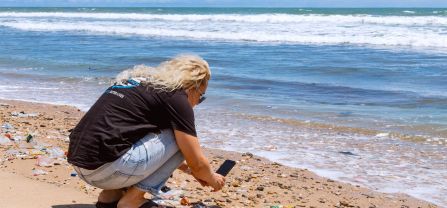 Turtle nesting beach in the Ningo-Prampram