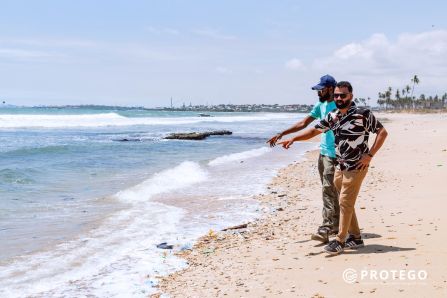 Turtle nesting beach in the Ningo-Prampram