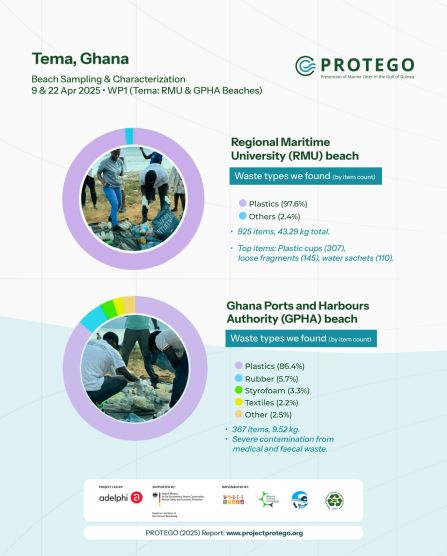 Beach Waste Composition in Tema, Ghana