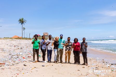 Turtle nesting beach in the Ningo-Prampram